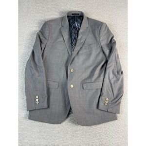 Ted Baker Blazer Mens 42R Gray Fashion Fit Wool Two Button Italian‎ Fabric Lined